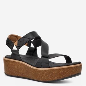 Teva Black and Brown Platform Sandals